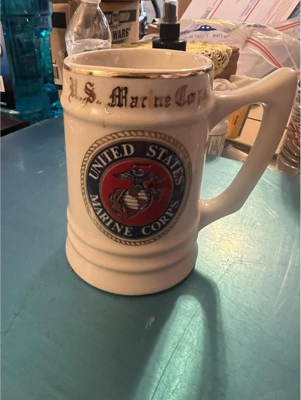 United States Marine Corps Ceramic Beer Stein Mug